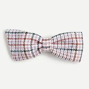 NWT J. Crew Wool Plaid Bow Hair Clip